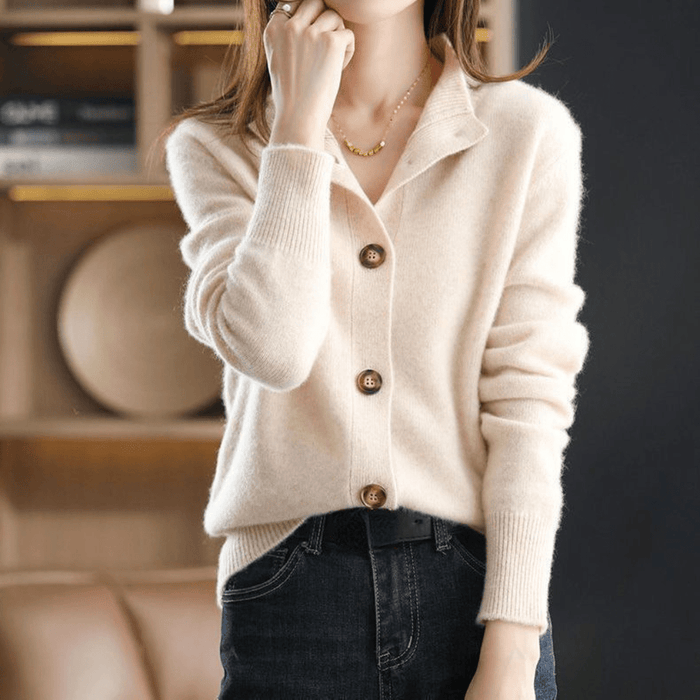 Freya | Women's Button Front Long Sleeve Cardigan