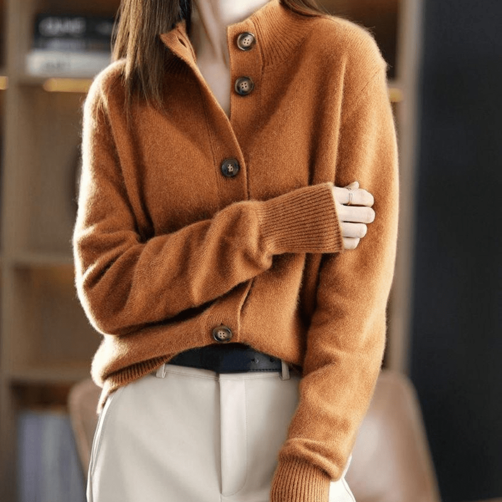 Freya | Women's Button Front Long Sleeve Cardigan