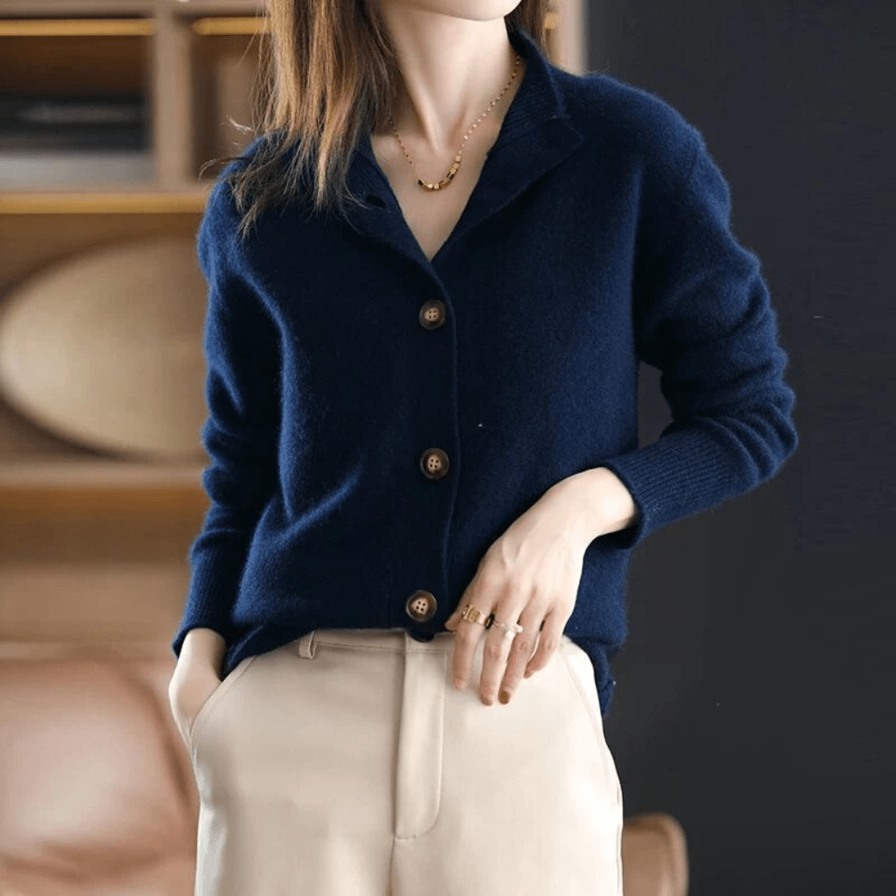 Freya | Women's Button Front Long Sleeve Cardigan