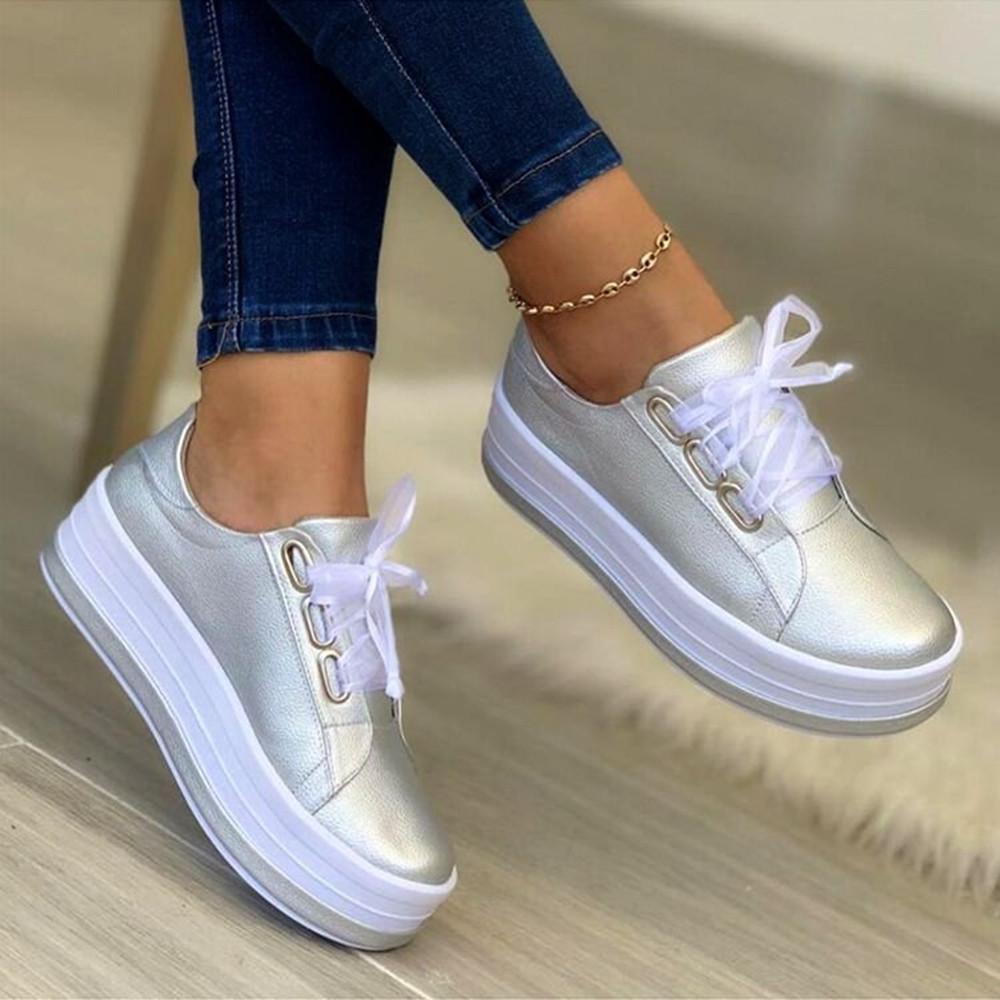 Freya | Women's Orthopedic Platform Lace-Up Sneakers
