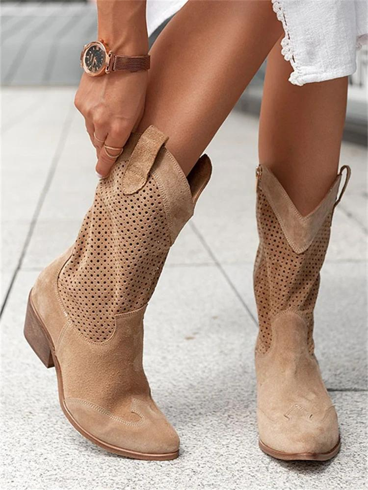 Freya | Women's Orthopedic Western Block Heel Ankle Boots