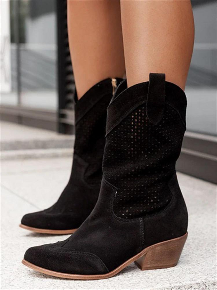 Freya | Women's Orthopedic Western Block Heel Ankle Boots