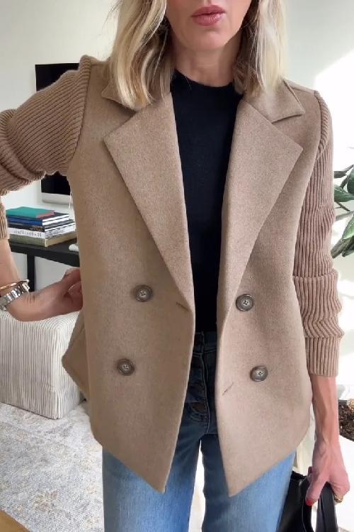 Genevieve | Women's Knit Long Sleeve Blazer