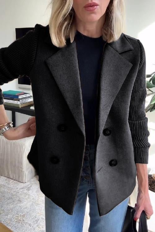Genevieve | Women's Knit Long Sleeve Blazer