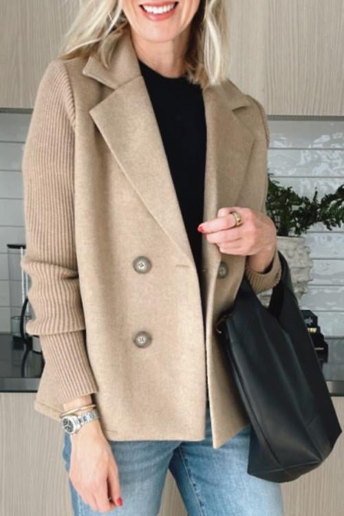 Genevieve | Women's Knit Long Sleeve Blazer