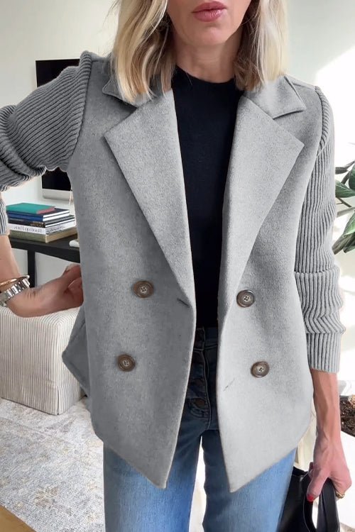 Genevieve | Women's Knit Long Sleeve Blazer