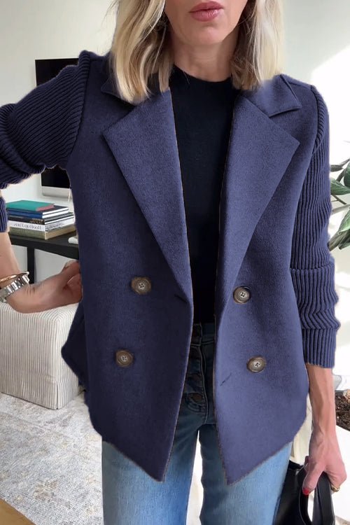 Genevieve | Women's Knit Long Sleeve Blazer