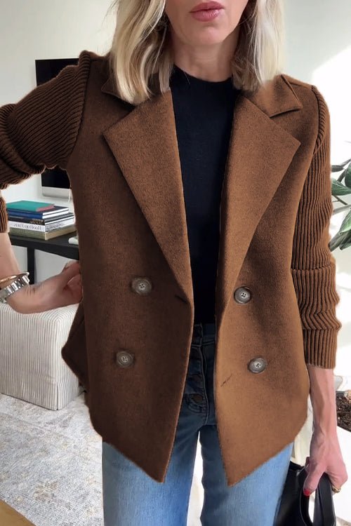 Genevieve | Women's Knit Long Sleeve Blazer
