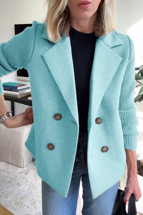 Genevieve | Women's Knit Long Sleeve Blazer