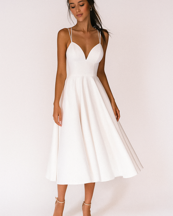 Harriet | Women's Wedding Guest Strappy Midi-Dress
