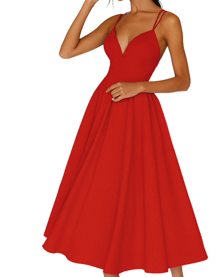 Harriet | Women's Wedding Guest Strappy Midi-Dress
