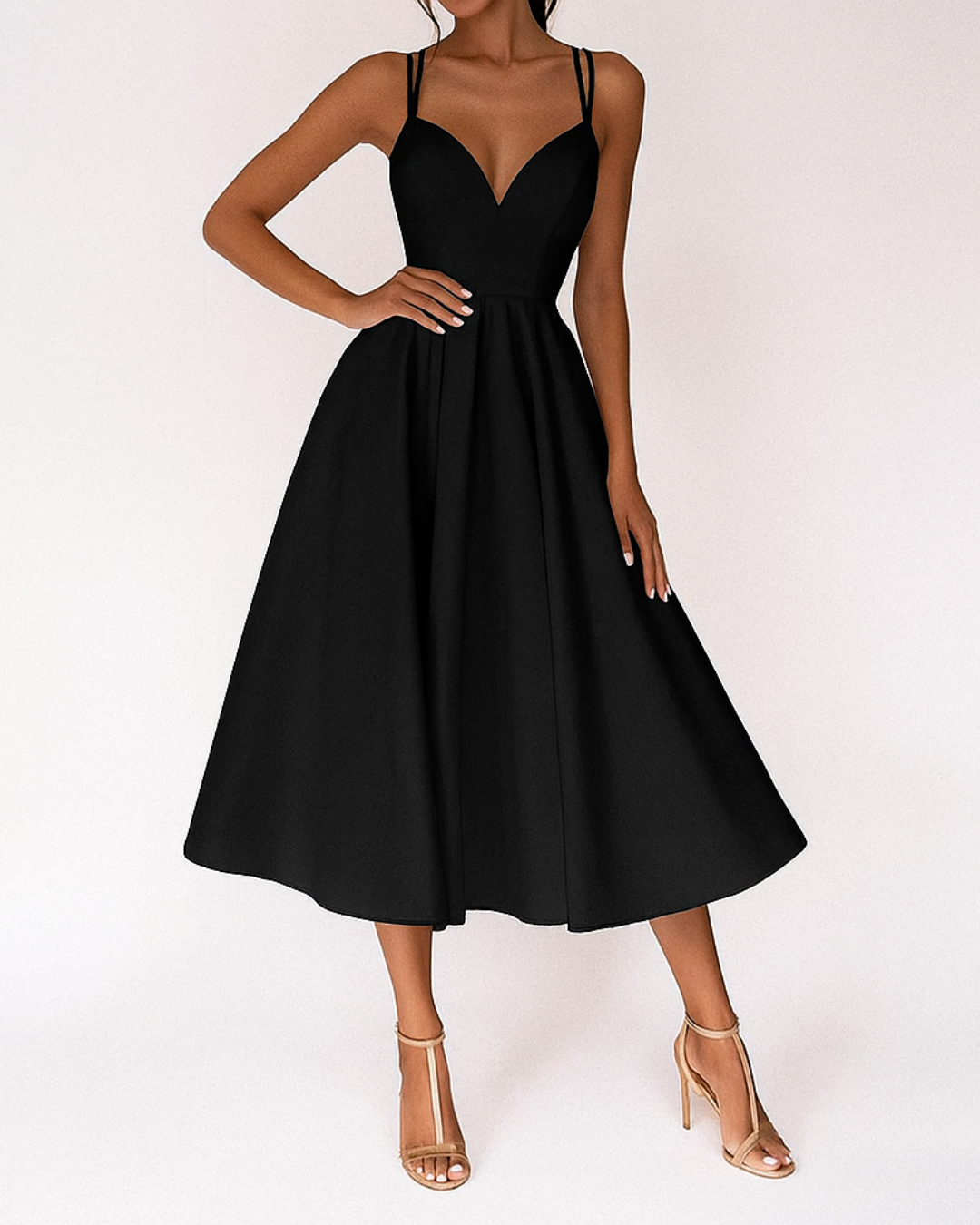 Harriet | Women's Wedding Guest Strappy Midi-Dress