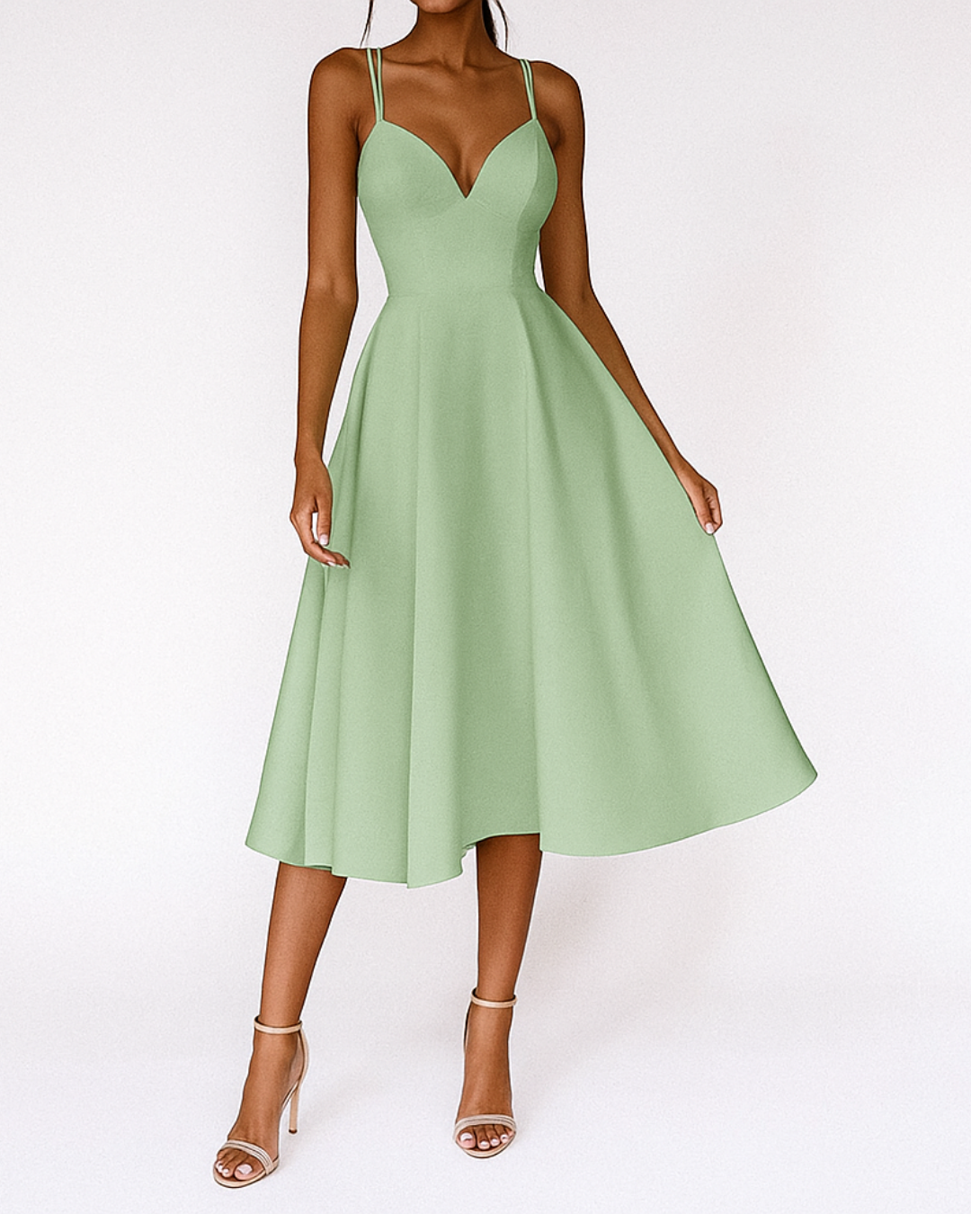 Harriet | Women's Wedding Guest Strappy Midi-Dress