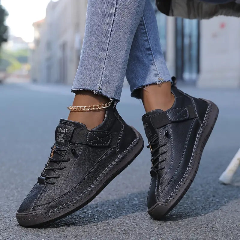 Hazel | Women's Orthopedic Lace-Up Velcro Low-Top Trainers