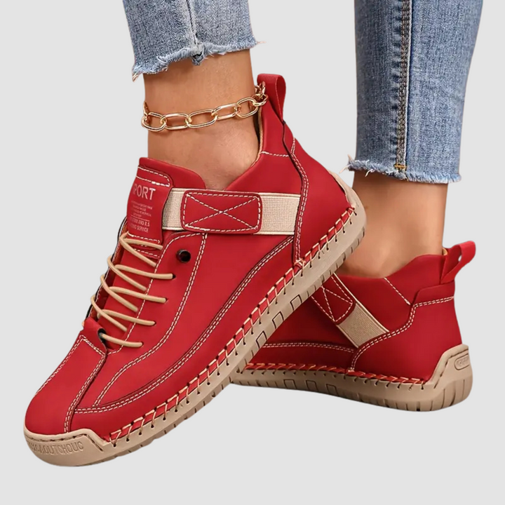 Hazel | Women's Orthopedic Lace-Up Velcro Low-Top Trainers