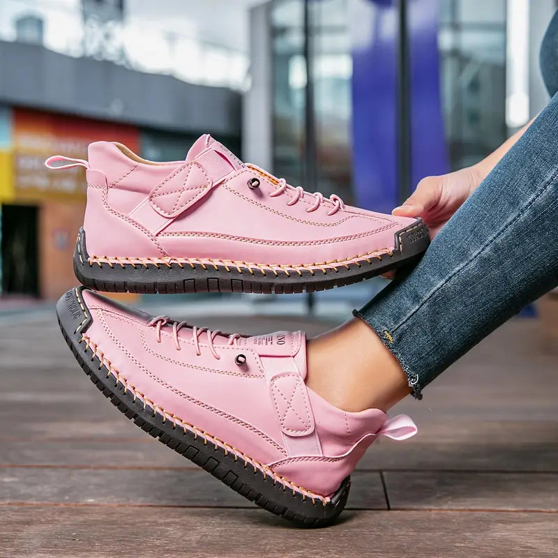 Hazel | Women's Orthopedic Lace-Up Velcro Low-Top Trainers