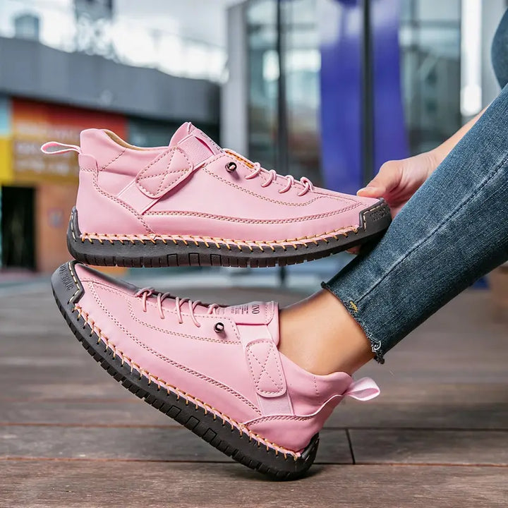 Hazel | Women's Orthopedic Lace-Up Velcro Low-Top Trainers