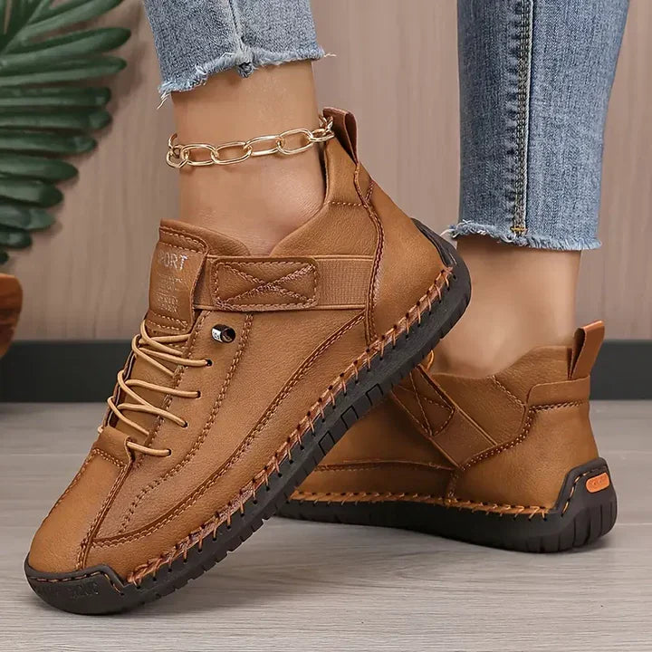 Hazel | Women's Orthopedic Lace-Up Velcro Low-Top Trainers