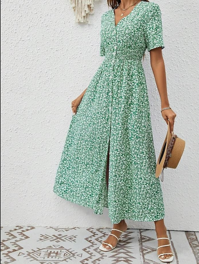 Imelda | Women's V Neck Wedding Guest Maxi-Dress