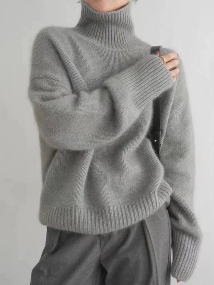 Ingrid | Women's Oversized Turtleneck Long Sleeve Jumper