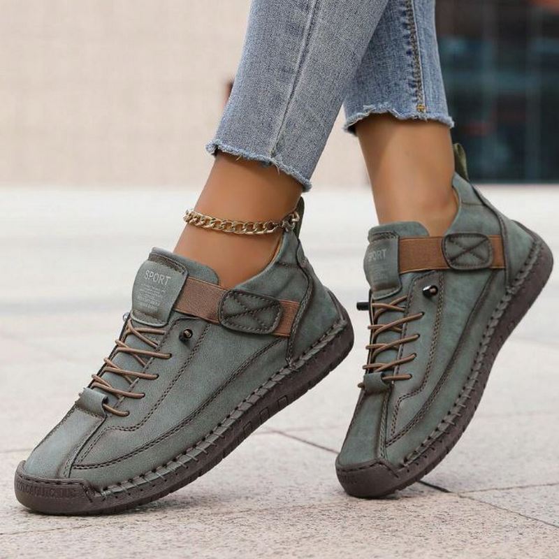 Isla | Women's Orthopedic Lace-Up Velcro Low-Top Trainers
