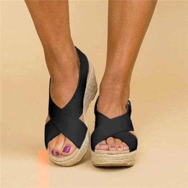 Ivy | Women's Orthopedic Crossover Strap Wedge Sandals