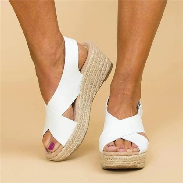 Ivy | Women's Orthopedic Crossover Strap Wedge Sandals