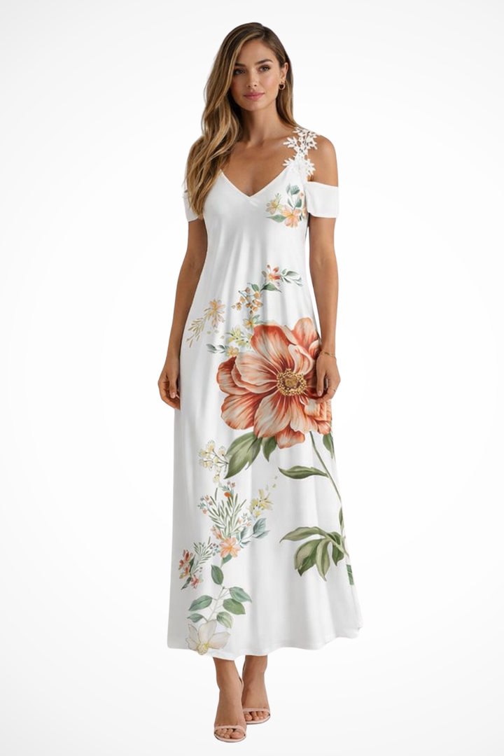 Lysandra | Women's Floral Summer Maxi Sleeveless Dress V-Neck