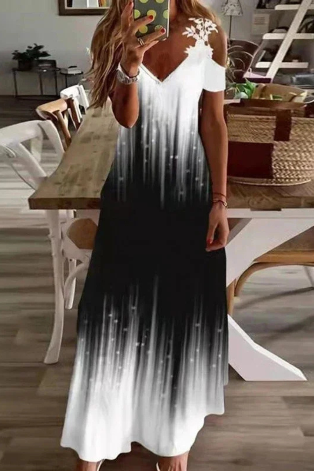 Lysandra | Women's Floral Summer Maxi Sleeveless Dress V-Neck