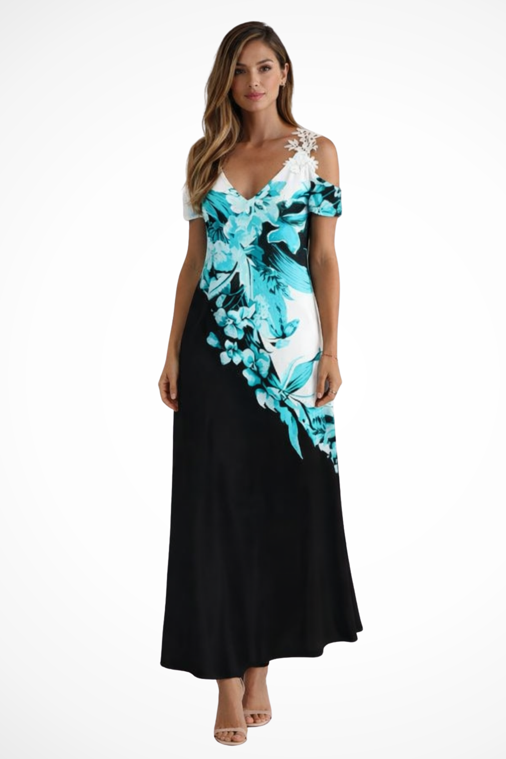 Lysandra | Women's Floral Summer Maxi Sleeveless Dress V-Neck