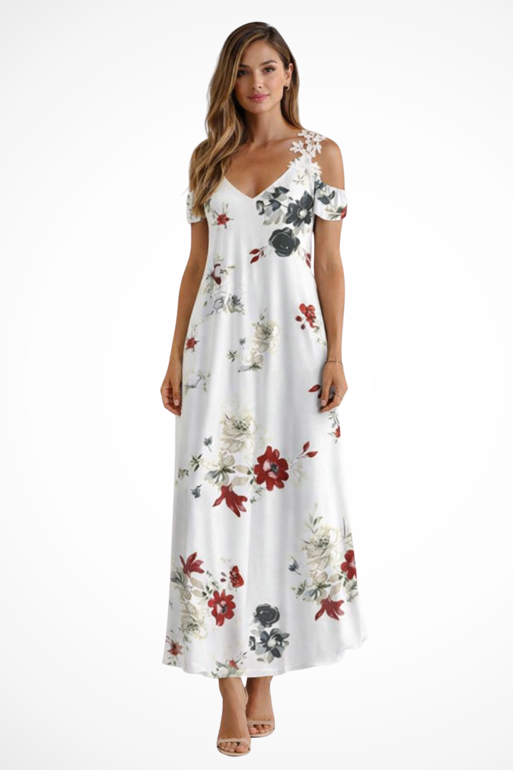 Lysandra | Women's Floral Summer Maxi Sleeveless Dress V-Neck