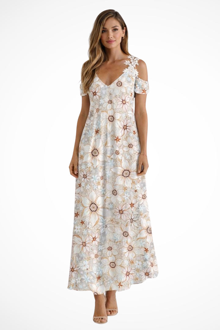 Lysandra | Women's Floral Summer Maxi Sleeveless Dress V-Neck