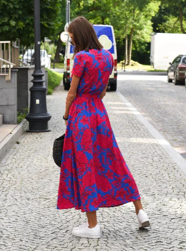 Mabel | Women's Summer V Neck Maxi-Dress