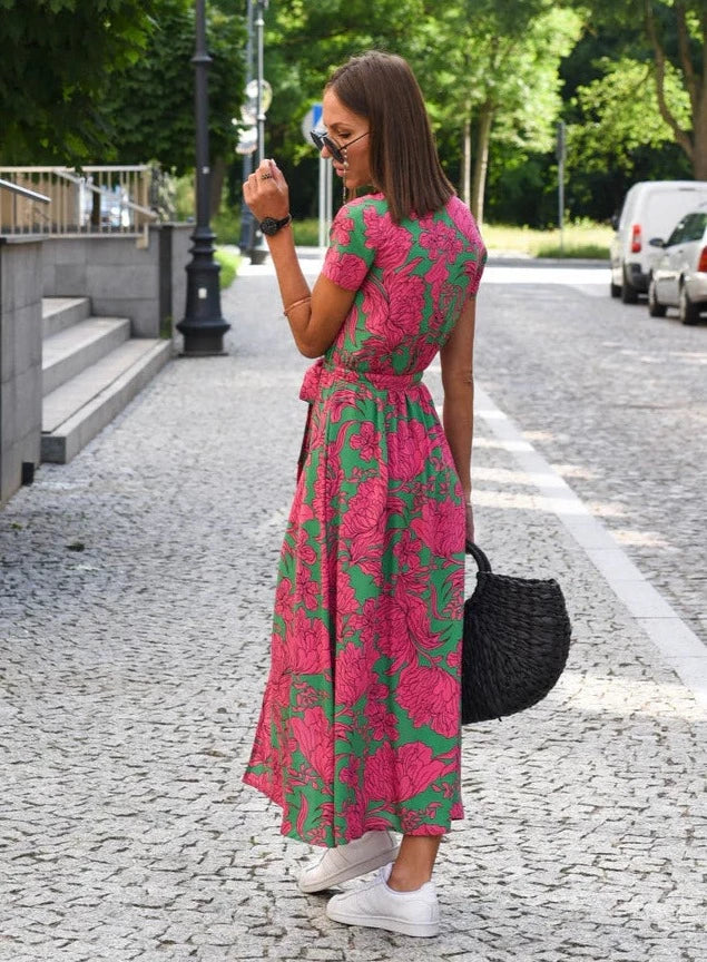 Mabel | Women's Summer V Neck Maxi-Dress