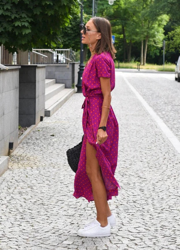Mabel | Women's Summer V Neck Maxi-Dress