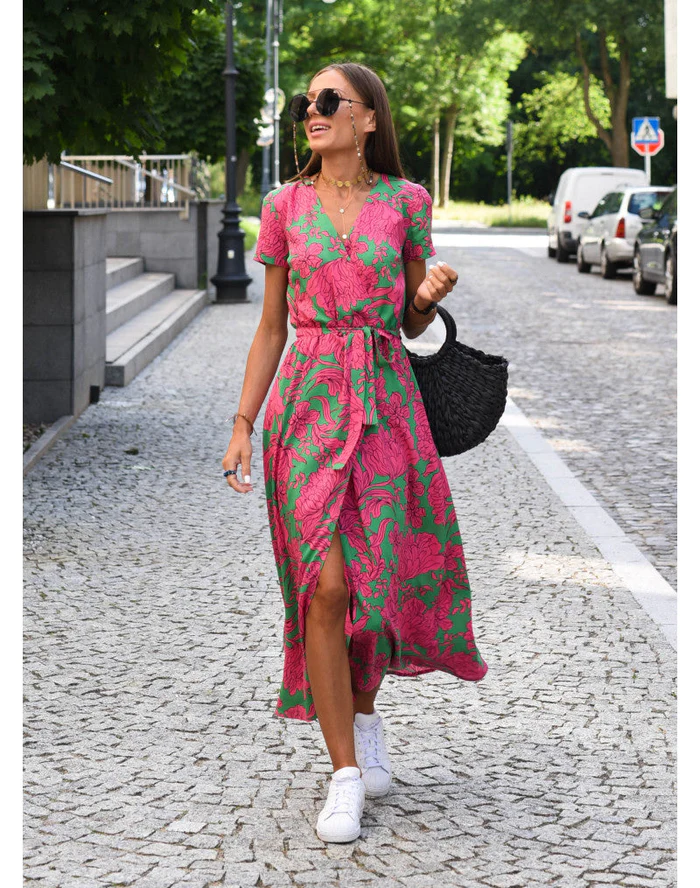 Mabel | Women's Summer V Neck Maxi-Dress