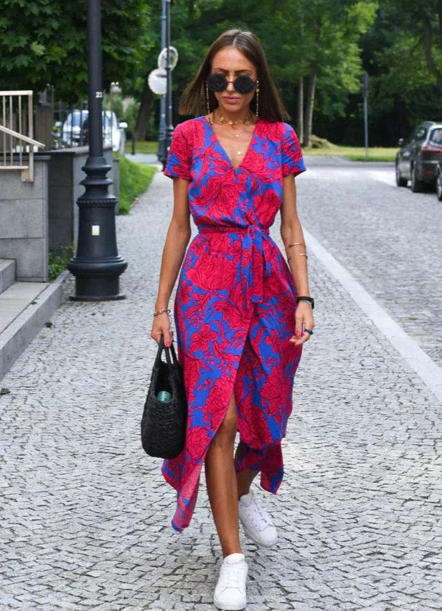 Mabel | Women's Summer V Neck Maxi-Dress