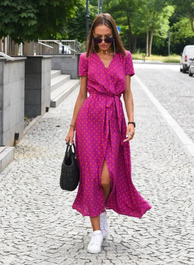 Mabel | Women's Summer V Neck Maxi-Dress