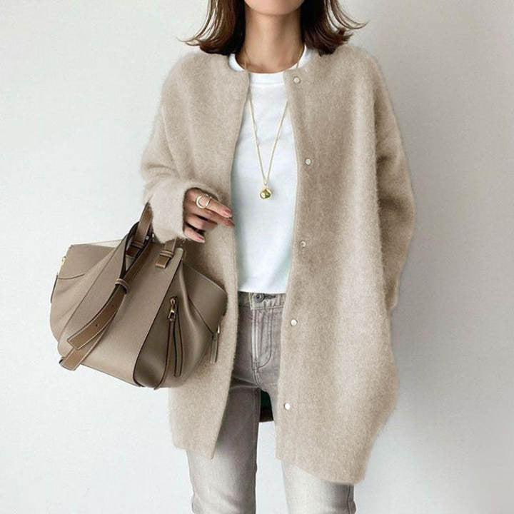 Margot | Women's Oversized Crew Long Sleeve Longline Cardigan