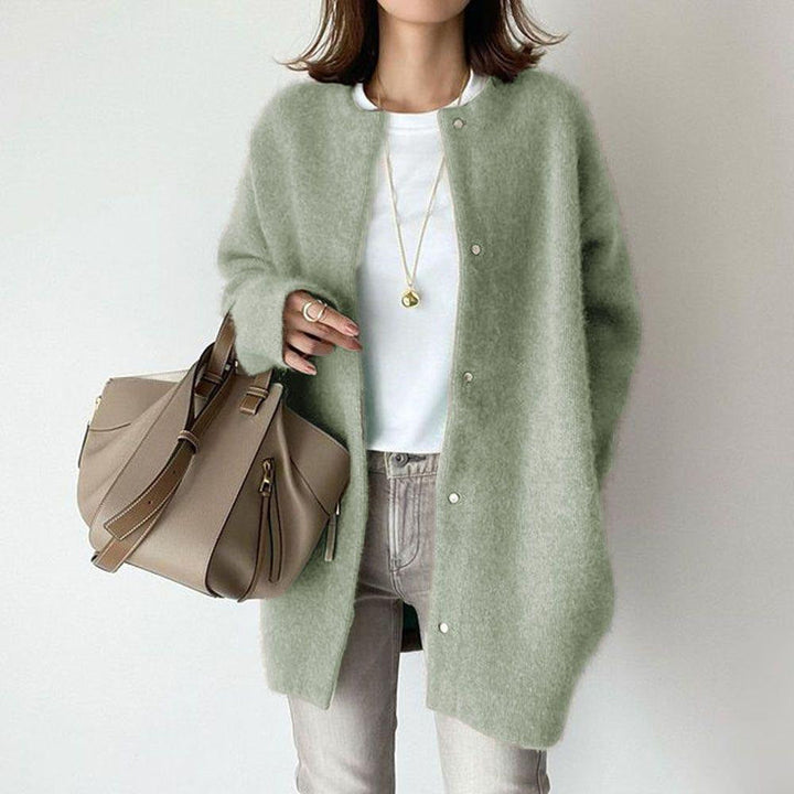 Margot | Women's Oversized Crew Long Sleeve Longline Cardigan