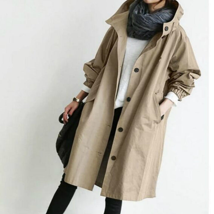 Margot | Women's Hooded Button-Front Trench Coat