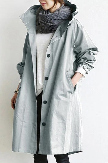 Margot | Women's Hooded Button-Front Trench Coat