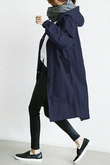 Margot | Women's Hooded Button-Front Trench Coat