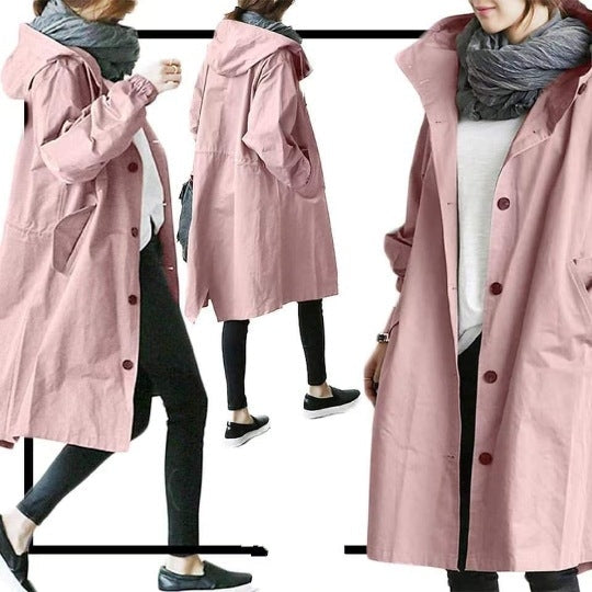 Margot | Women's Hooded Button-Front Trench Coat