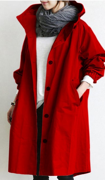 Margot | Women's Hooded Button-Front Trench Coat