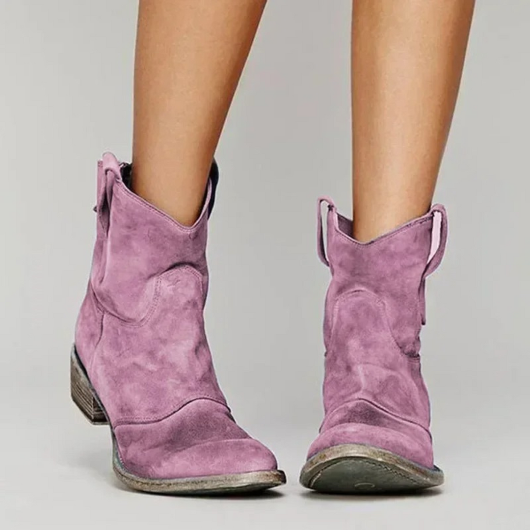 Marlowe | Women's Orthopedic Western Low Heel Ankle Boots