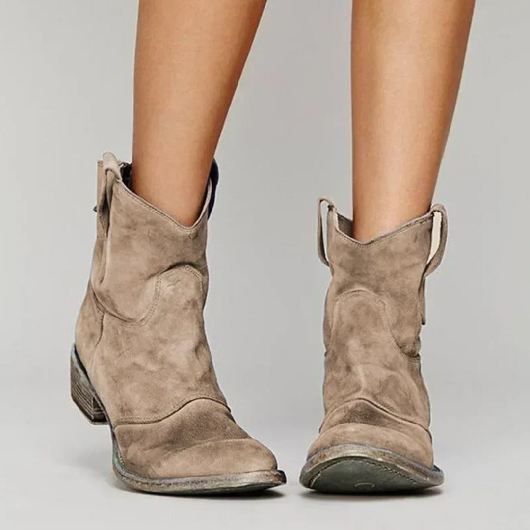 Marlowe | Women's Orthopedic Western Low Heel Ankle Boots