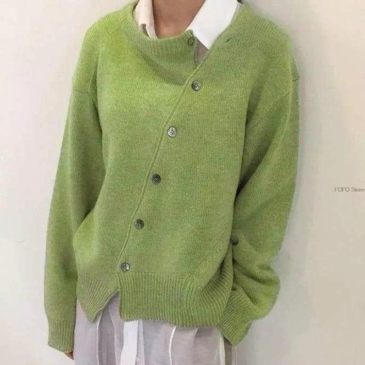 Matilda | Women's Oversized V-Neck Button Front Longline Cardigan