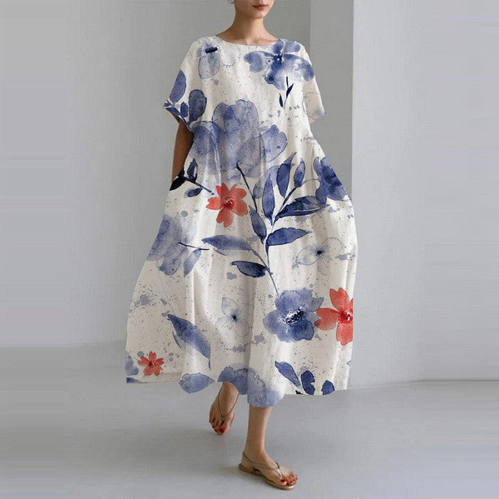 Mei | Women's Summer Maxi Floral Dress Relaxed Fit