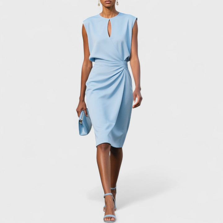 Meredith | Women's Wedding Guest Sleeveless Midi Dress